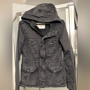 TNA Dark Grey Canvas mid length jacket